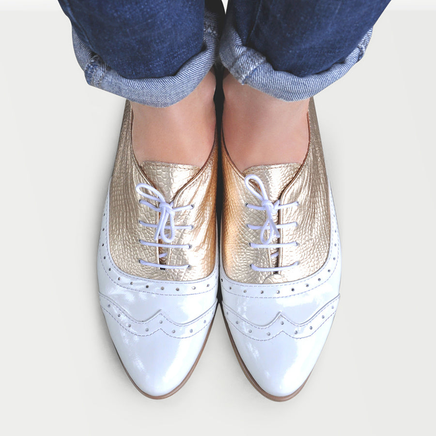 White oxford shoes for wedding 