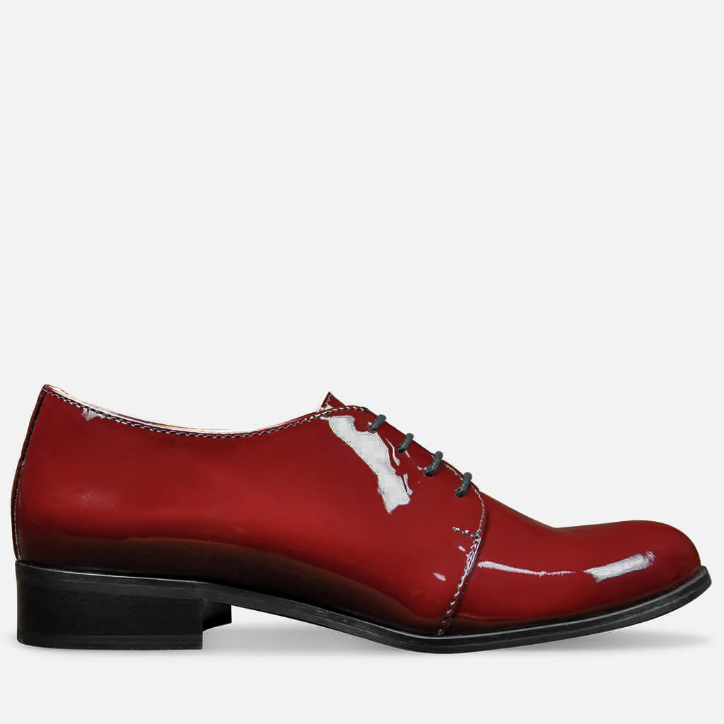Burgundy Oxford Shoes Womens Hendrick by Julia Bo Handmade