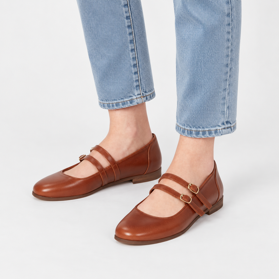 brown ballet flats