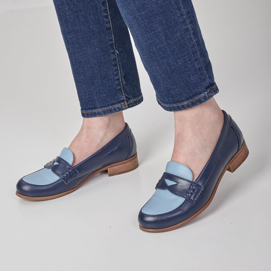 navy blue womens loafers by julia bo