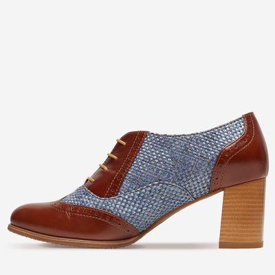 Oxford heels brown leather