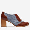 Oxford heels brown leather
