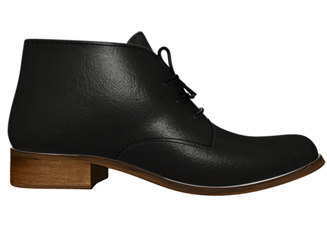 Womens black leather chukka boots best sale