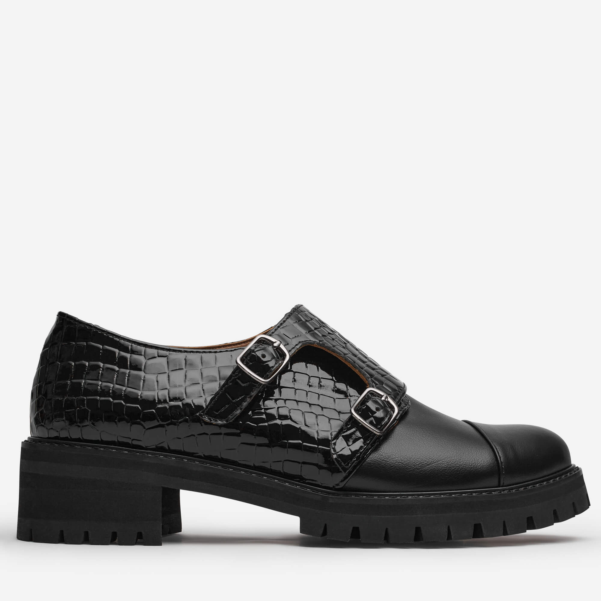 ローファー・オックスフォード JILLSTUART Joey Black Platform Monk Dr. Martens Black Monk Gothic Americana Loafers Dr. Martens