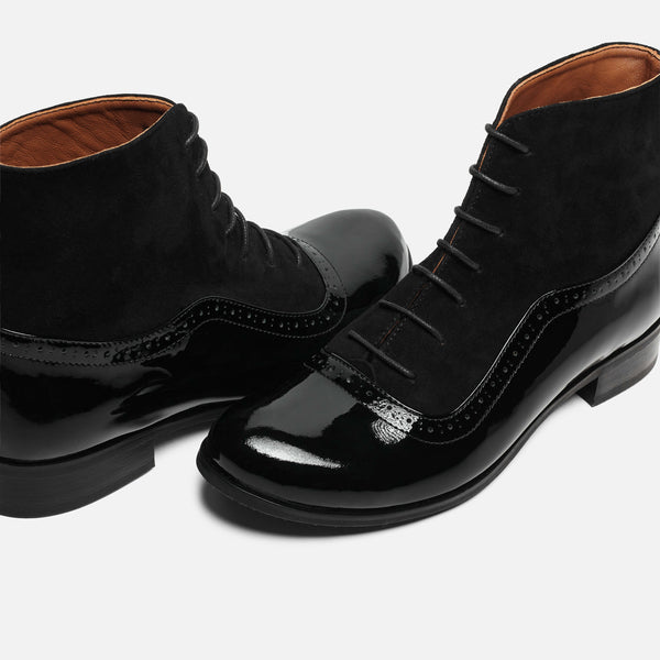 Black Oxford Boots for Women - Armad | Consciously Handcrafted EU 36