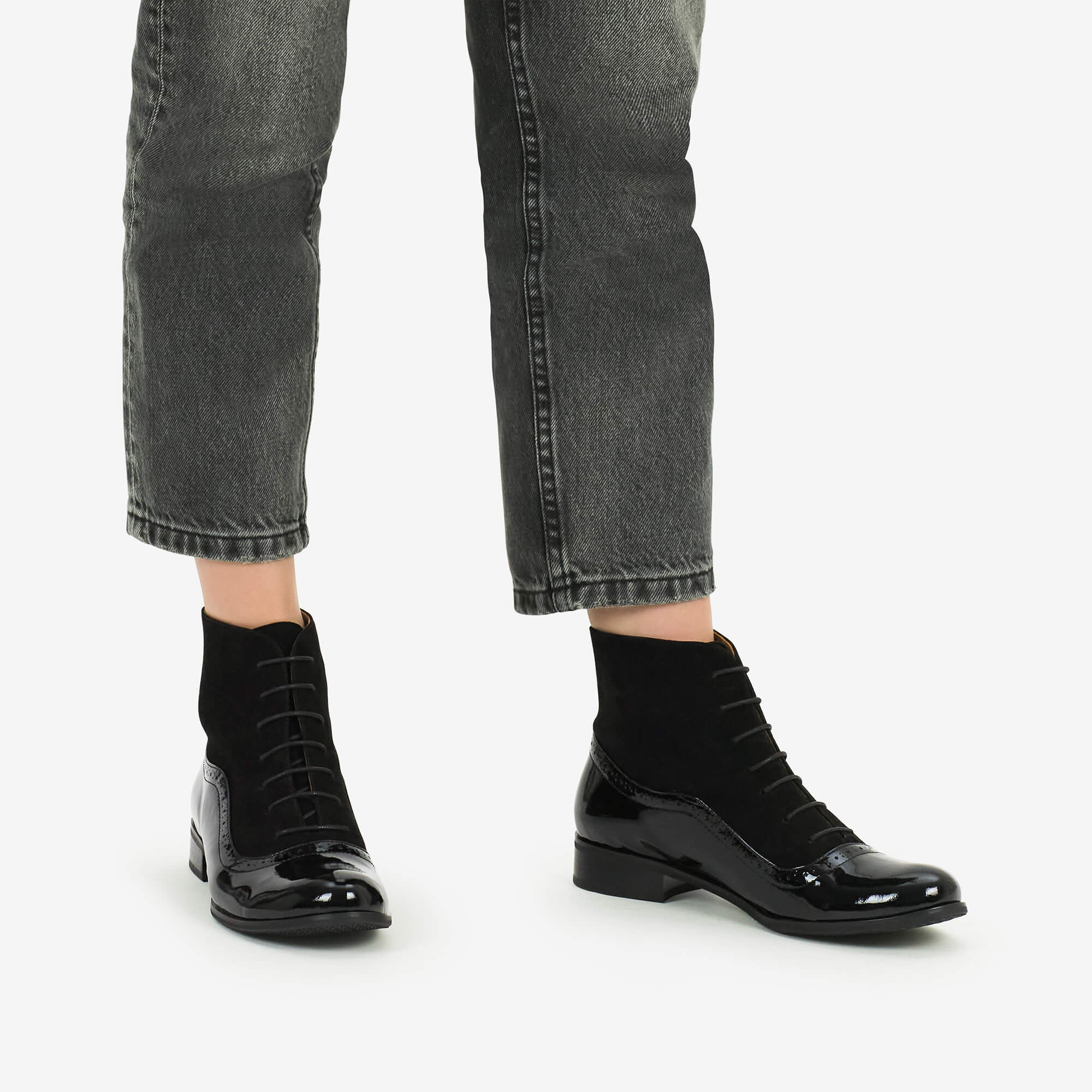 Black Oxford Boots for Women - Armad | Consciously Handcrafted EU 36 | US 6 Black Oxford Boots for Women - Armad | Consciously Handcrafted EU 36 | US 6