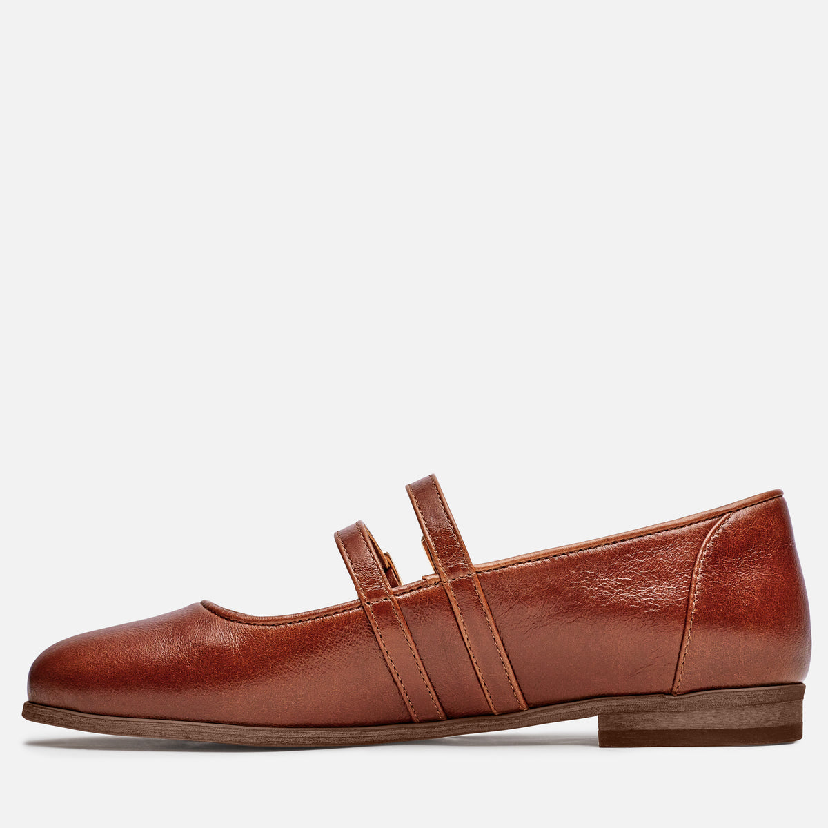Ballerina Flats in Brown