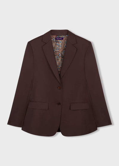 brown blazer women by julia bo