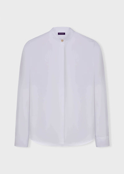 Collarless Shirt White for Women by Julia Bo