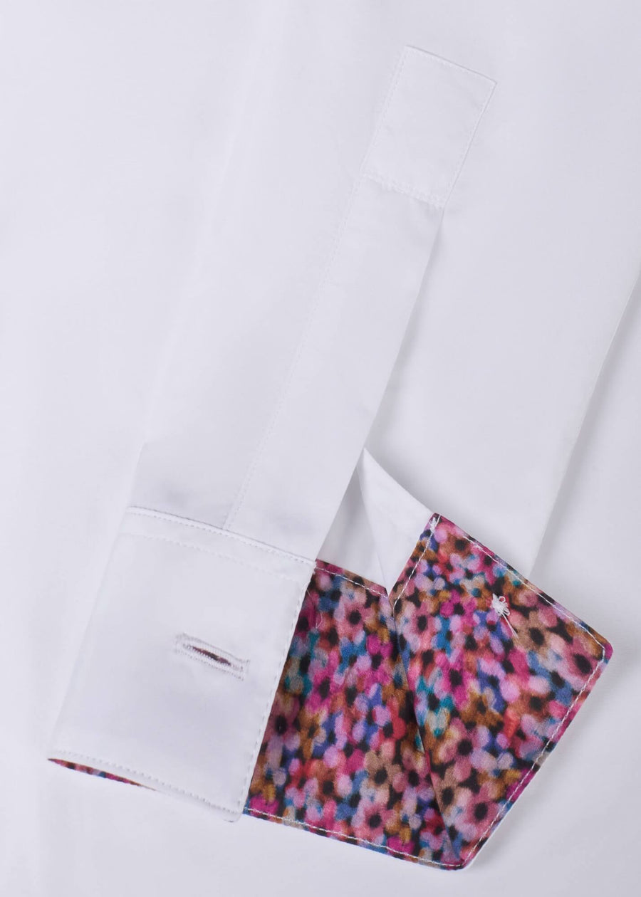 Collarless Shirt White for Women by Julia Bo