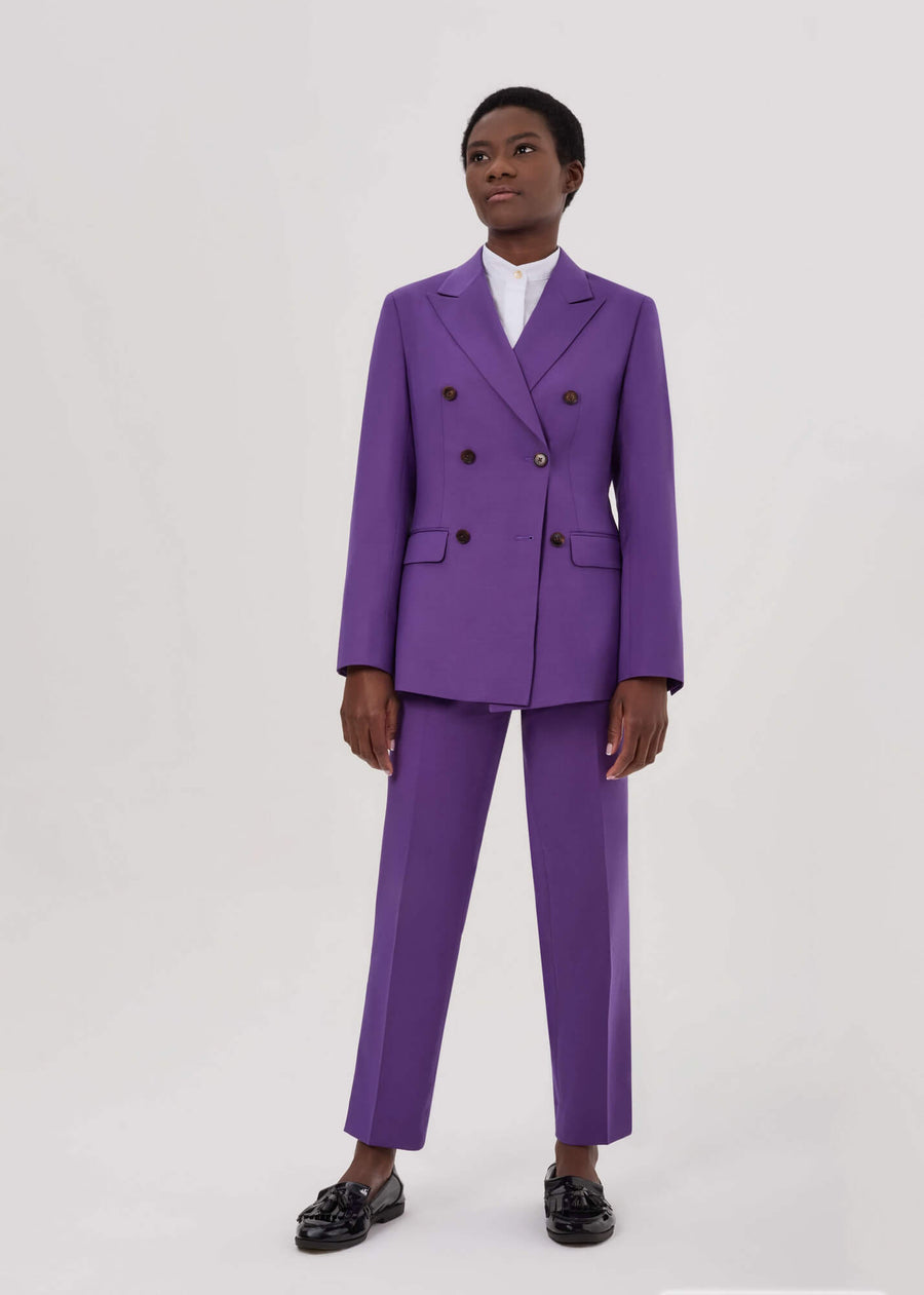 purple womens suit by julia bo