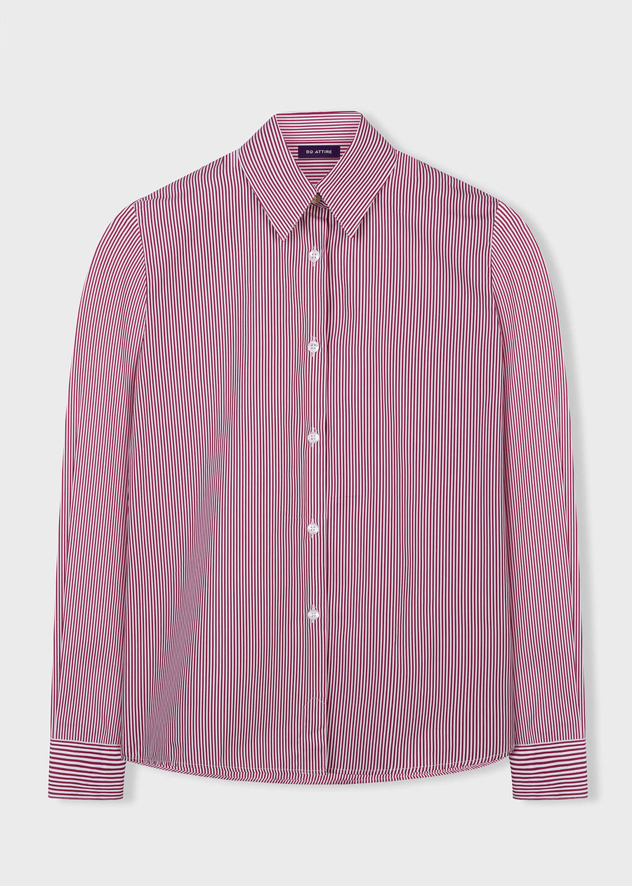 red and white striped women by julia bo