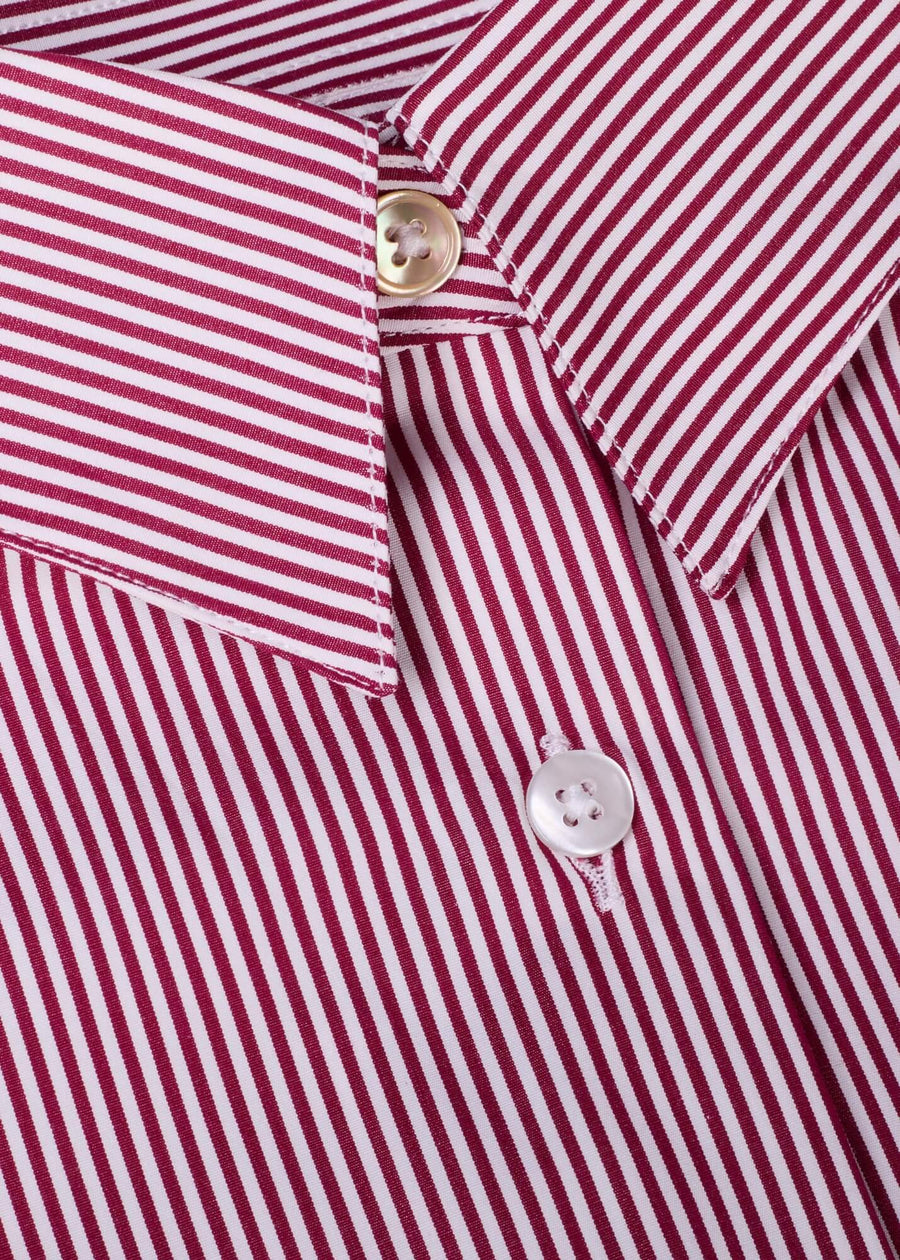 red and white striped women by julia bo