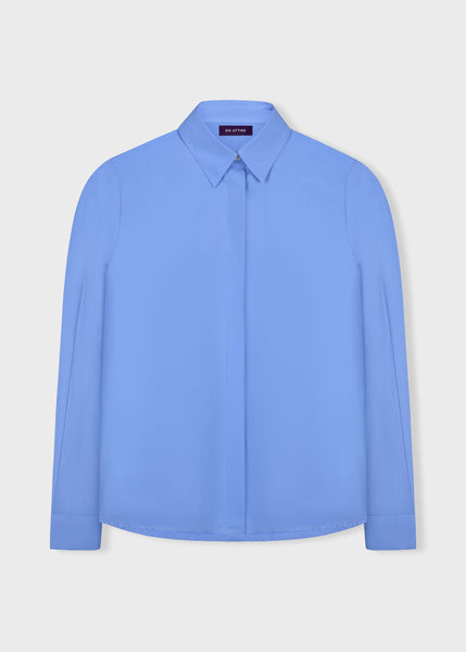 Women's Royal Blue Concealed Placket, Royal Blue, US 14