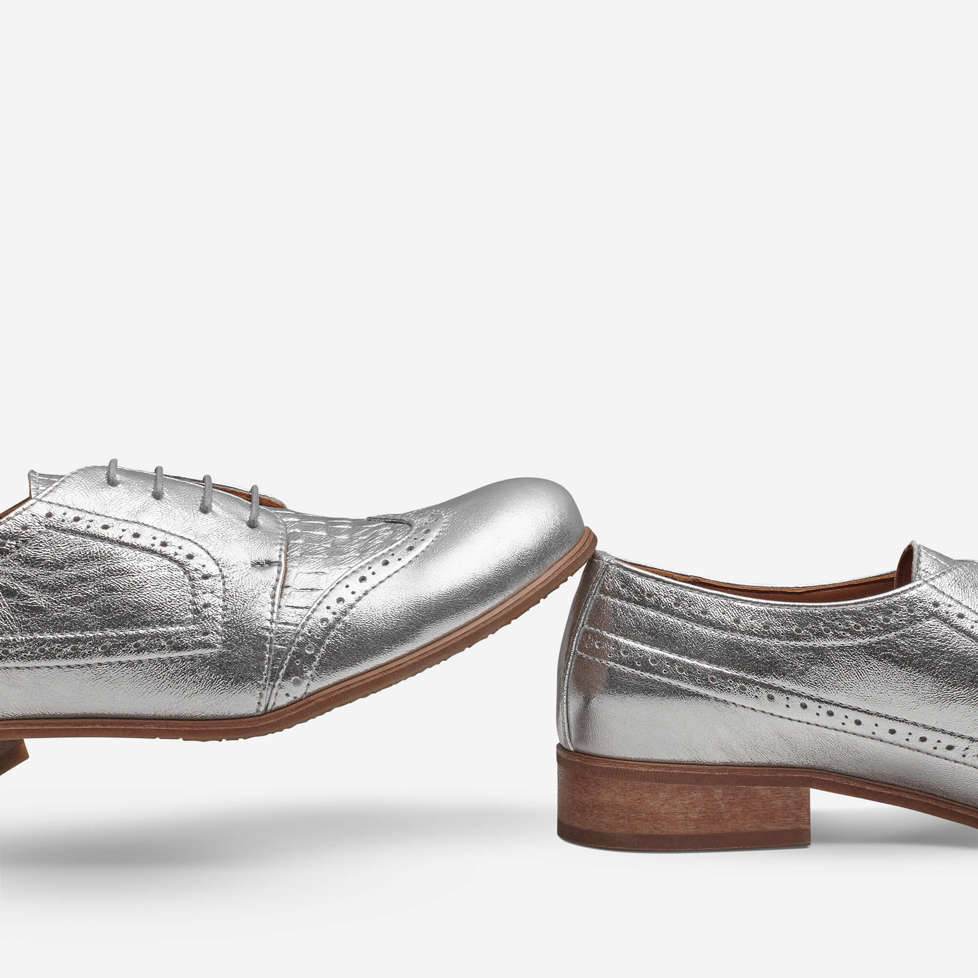 Women's Hendrick - Derbies, Silver, US 11.5-12 Women's Hendrick - Derbies, Silver, US 11.5-12