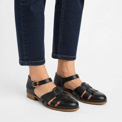 Harper - Woven Leather Sandals