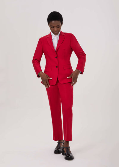 womens suit red by julia bo