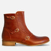 Monk strap boots womens brown leather by Julia Bo