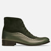 green boots for women leather