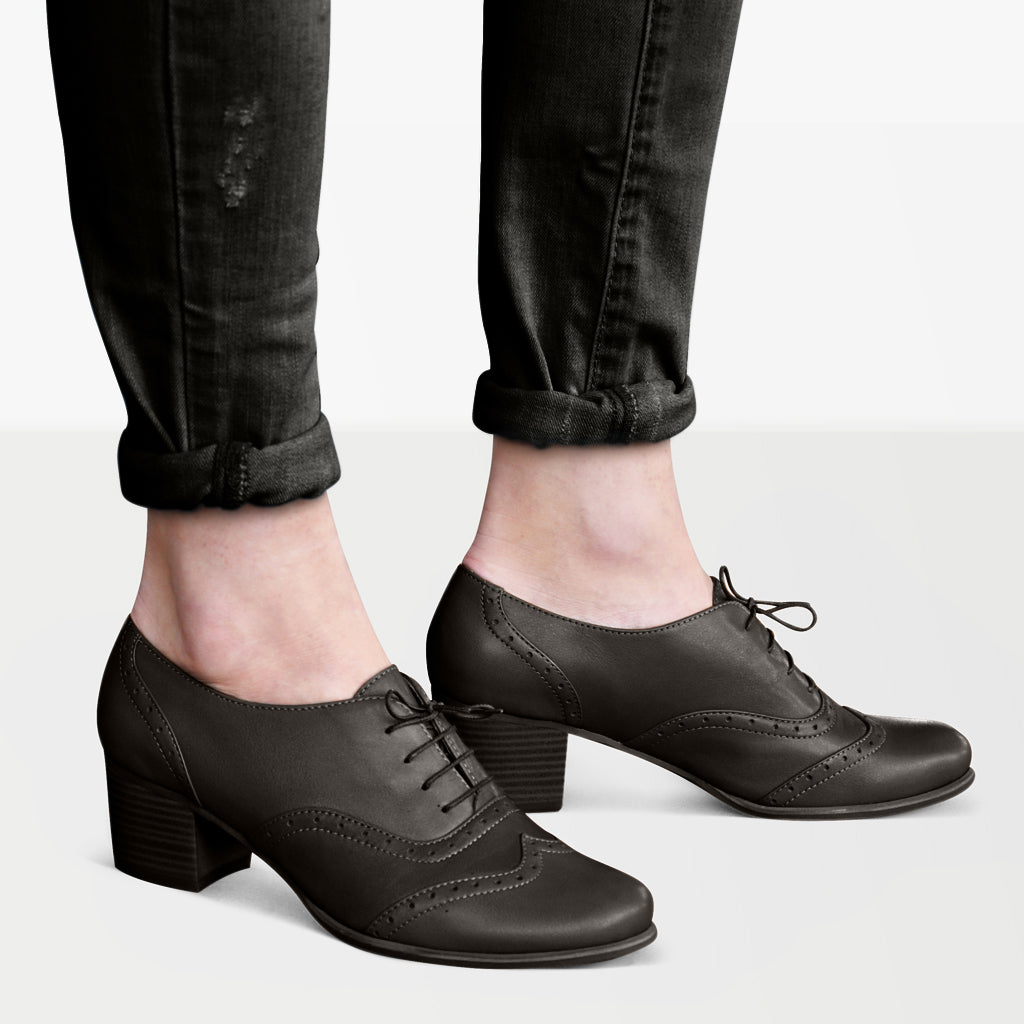 Black Oxford Pumps | Julia - Custom & Boots - Julia Bo - Oxfords