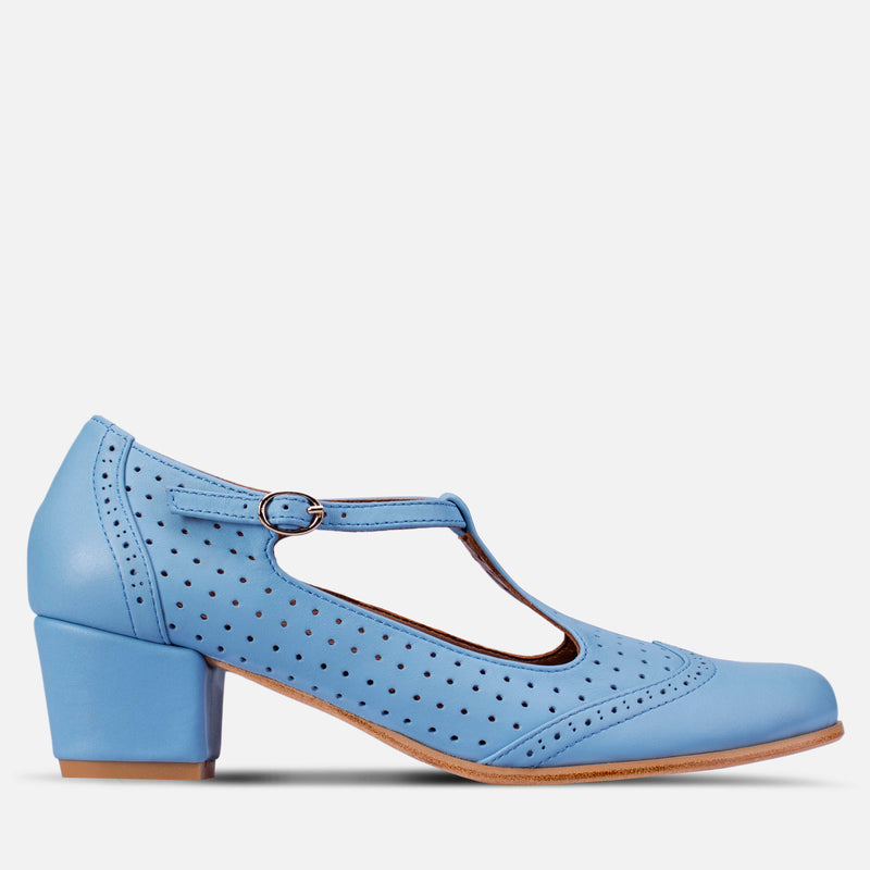 Blue Mary Jane Shoes Womens | Julia Bo - Custom Oxfords & Boots - Julia ...