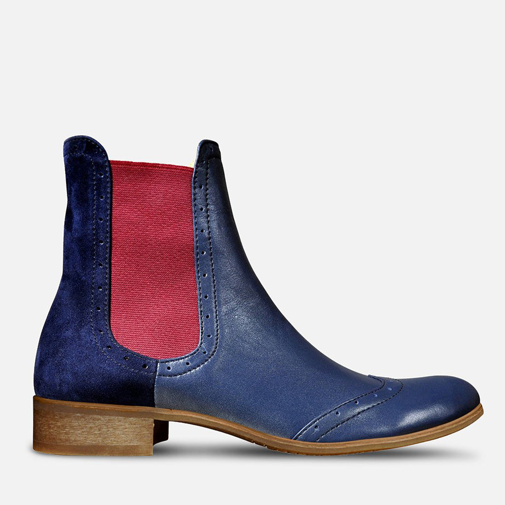 Womens blue chelsea boots sale