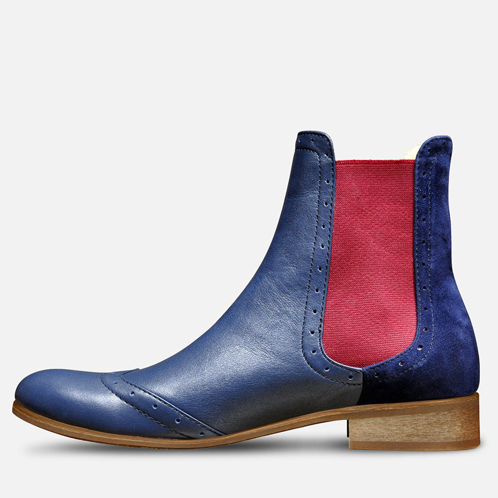 Blue discount shoe boots