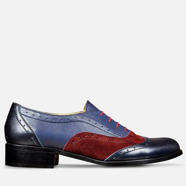 Navy blue discount oxford shoes womens