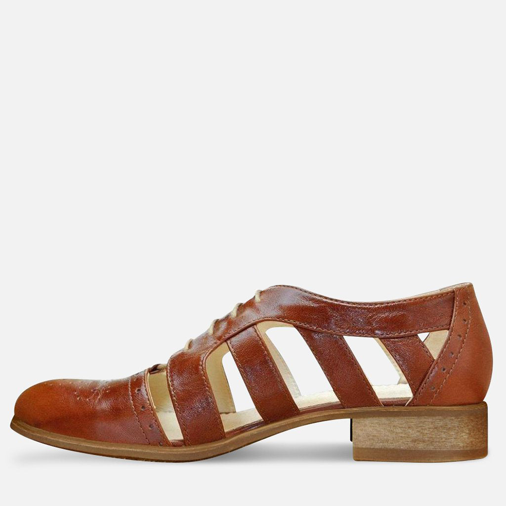 Cutout low heel oxford shoes outlet