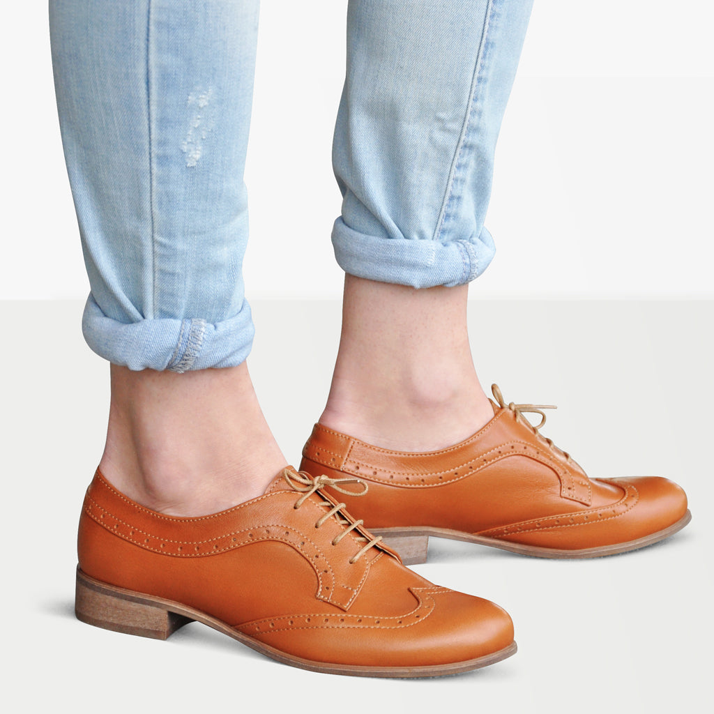 Brown oxford shoes women | Julia Bo - Shoes Made by Women - Julia Bo - Women's  Oxfords