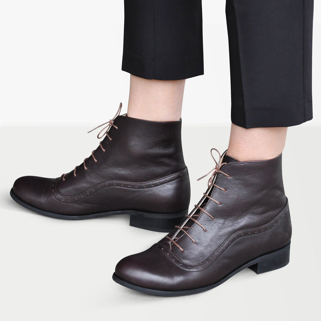 Oxford ankle boots womens, Handmade by Women Artisans