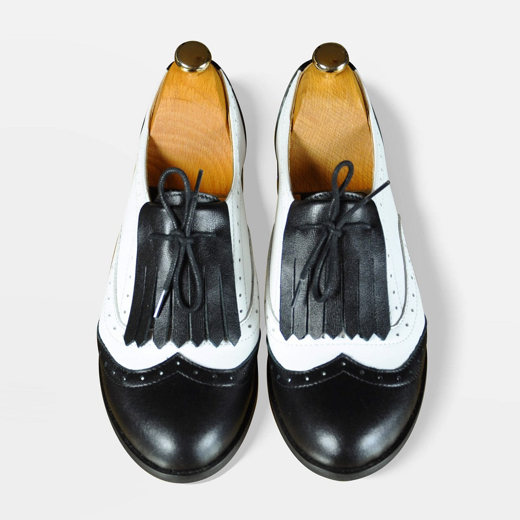 black white women's dress shoes Spectator shoes womens by Julia Bo | EU 37