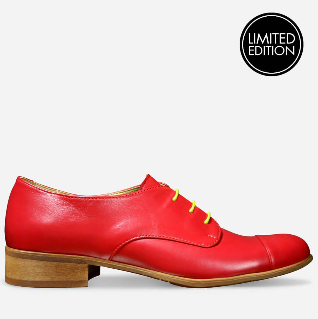Red Oxford Shoes For Women