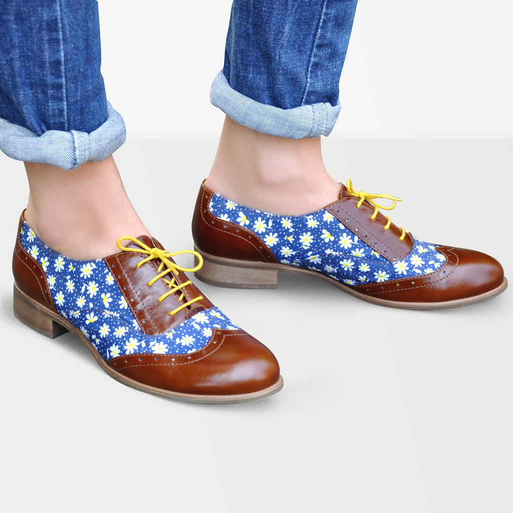 Floral Oxford Shoes - Hudson by Julia Bo | Womens Custom Oxfords & Boots - Julia - Women's Oxfords