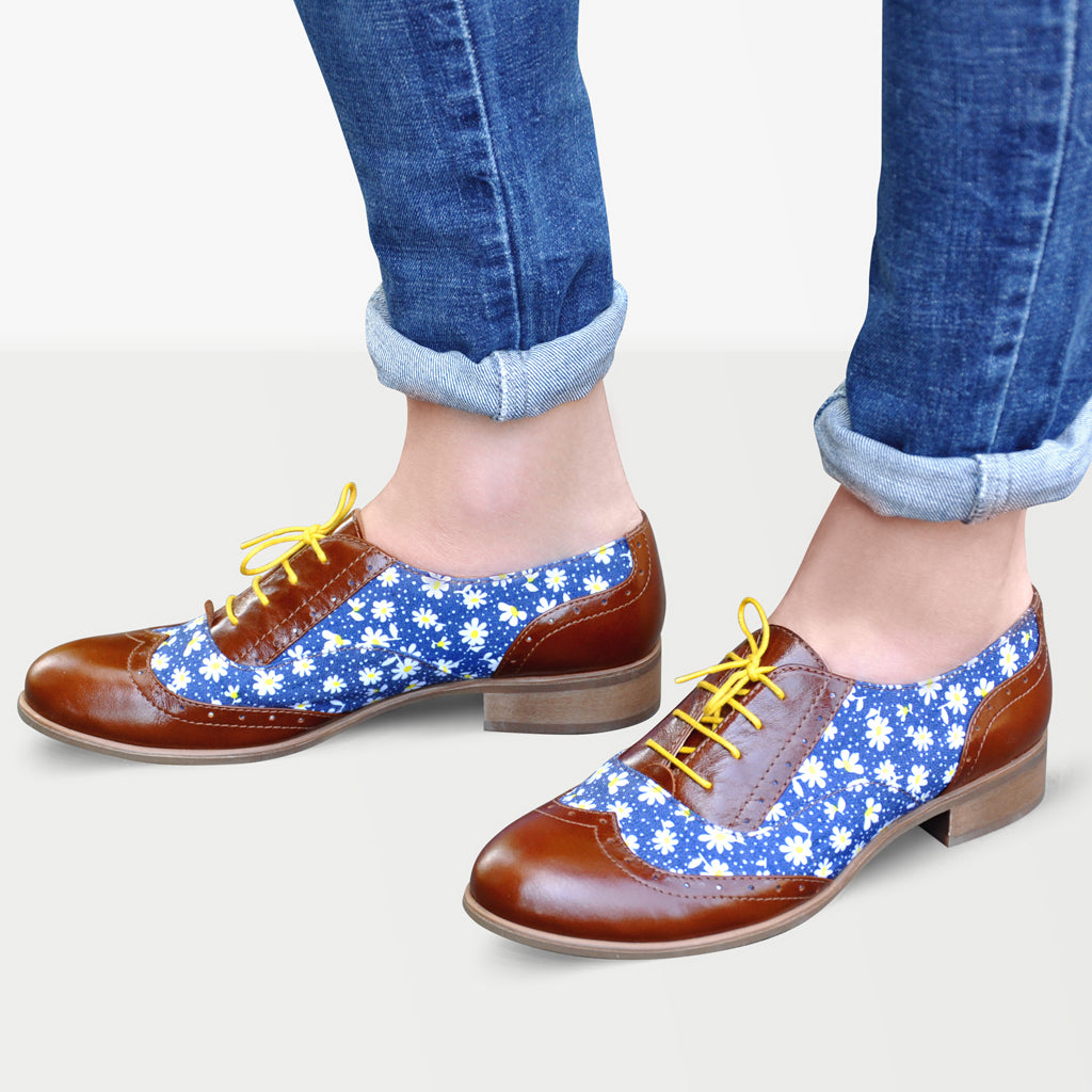 Floral Oxford Shoes Hudson by Julia Bo Womens Custom Oxfords