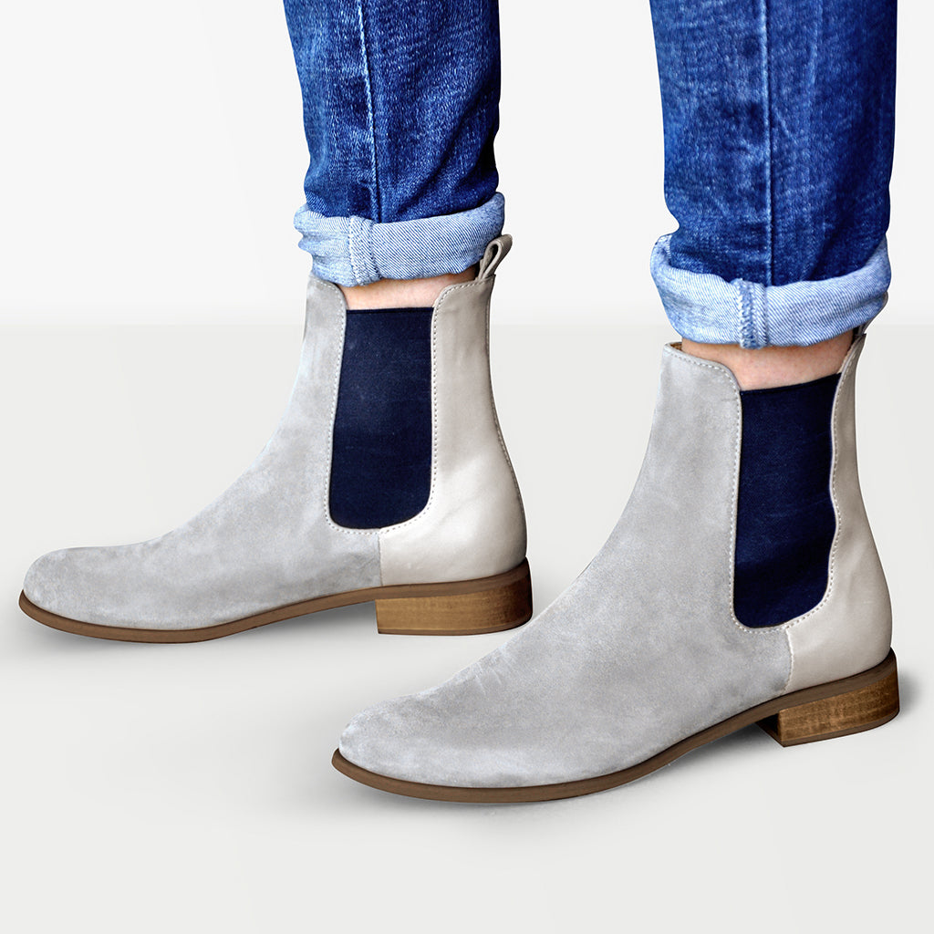 Postnummer gen basen Grey Chelsea Boots Womens by Julia Bo | Custom Made Shoes & Boots - Julia  Bo - Women's Oxfords