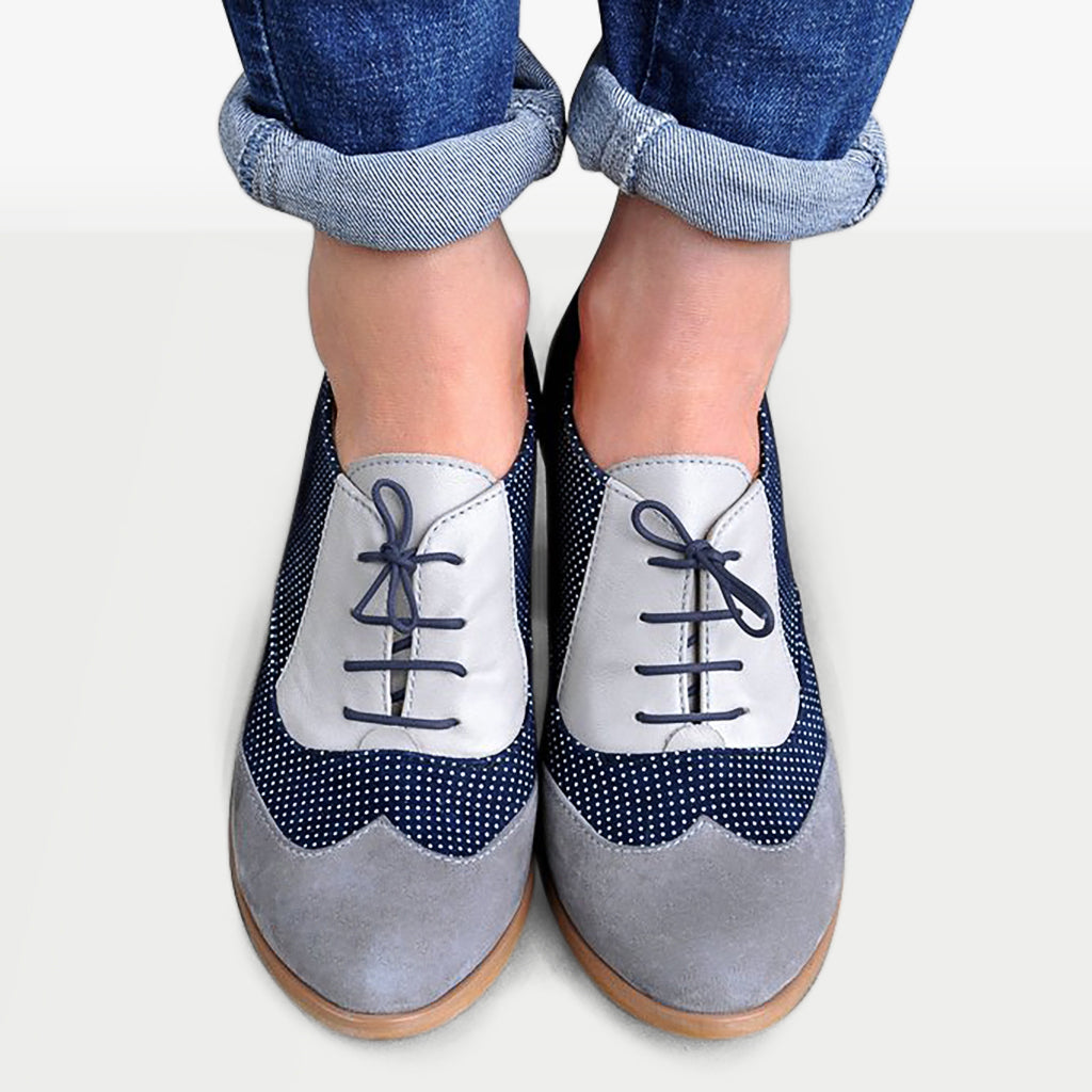 Grey oxford shoes womens discount