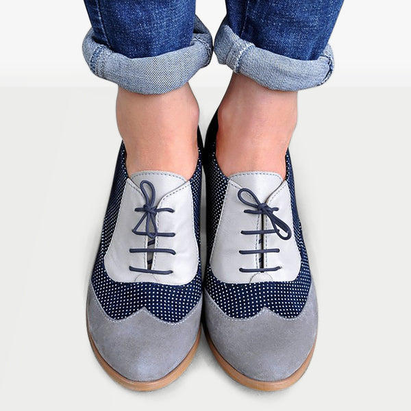 Gray Oxford Heels - Aldgate by Julia Bo | Women's Oxfords & Boots ...