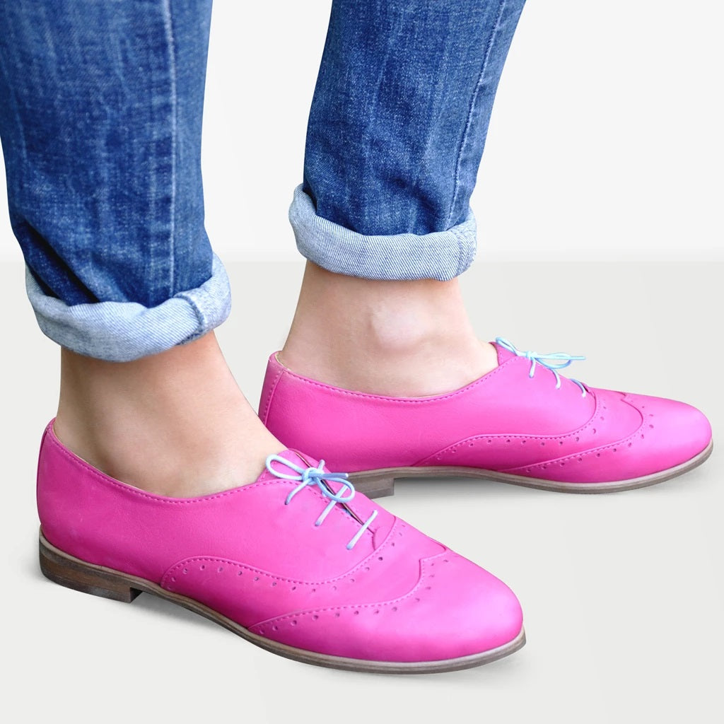 Pink Oxford Shoes - Limehouse | Julia Bo - Women's Oxfords & Boots