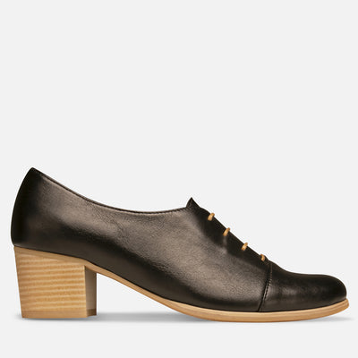 Black oxford heels