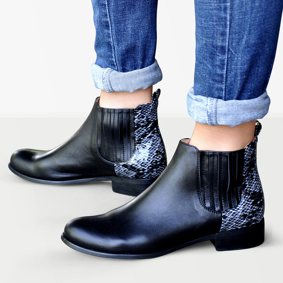 Black Chelsea Boots Women Julia Bo Custom Made Shoes & Boots