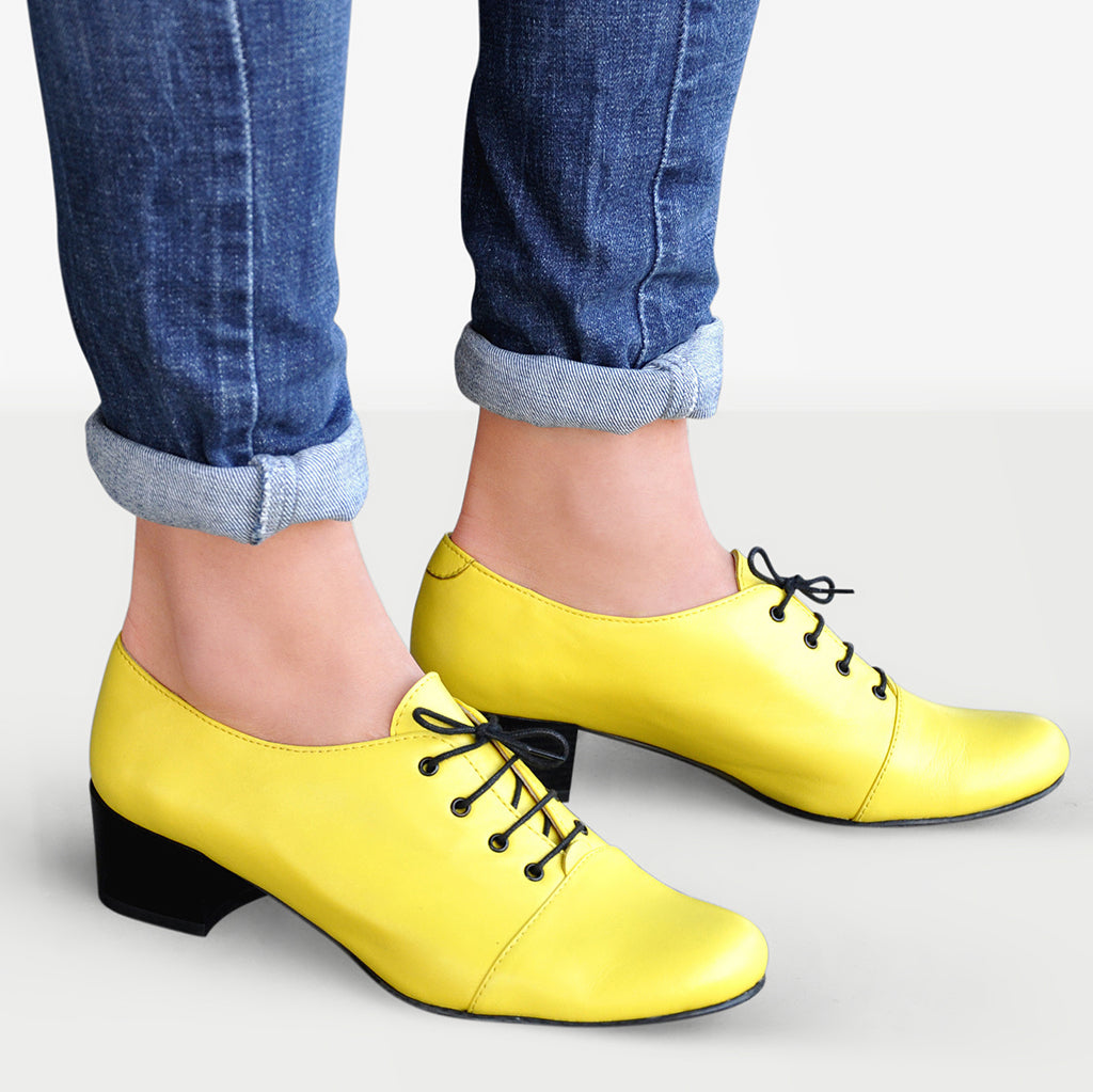 Yellow Shoes for Women by Julia Bo Custom Made Oxfords Boots Julia Bo Women s Oxfords