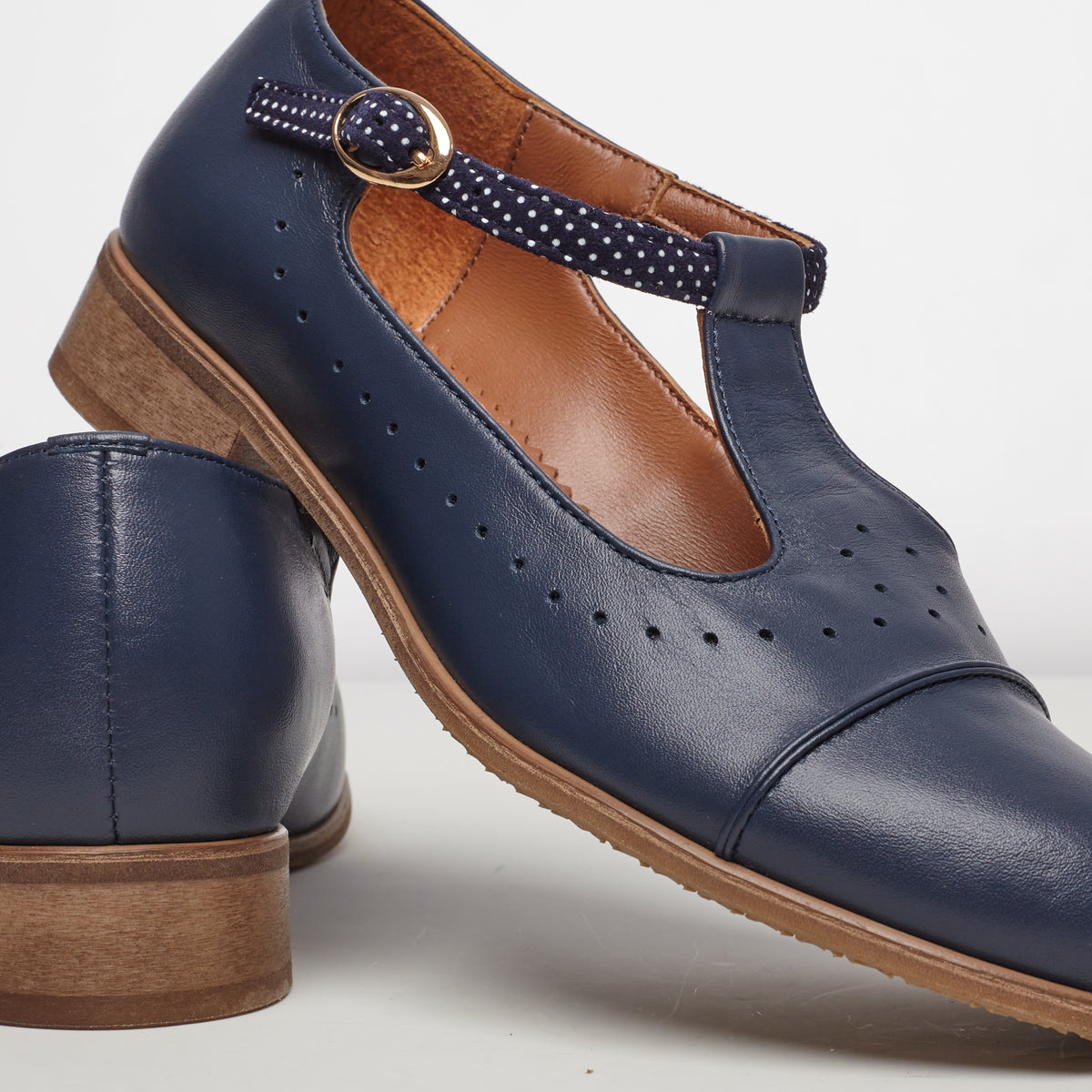 Blue mary jane shoes for women Handmade by Artisans Julia Bo