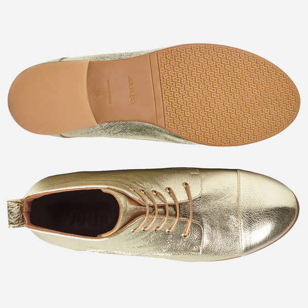 2024-25 秋冬新作  ハイブランドの Golden Lace Up Boots - Julia Bo Custom Made Shoes & Boots 靴