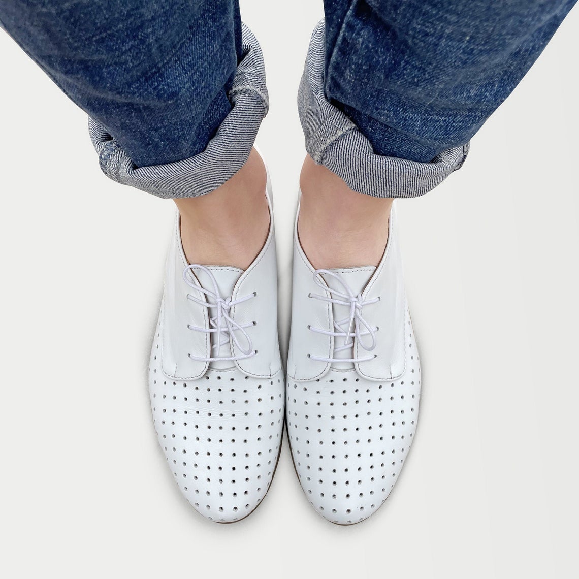 White oxford shoes perforated womens by Julia Bo Julia Bo Women s Oxfords