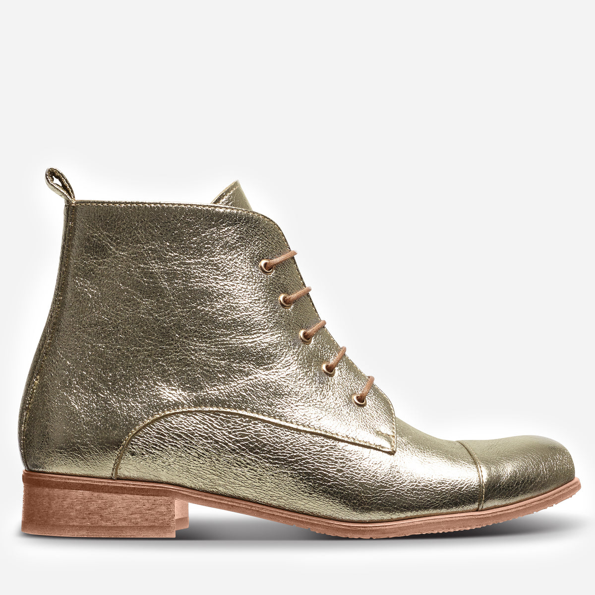 Golden Lace Up Boots - Julia Bo Custom Made Shoes & Boots - Julia Bo ...