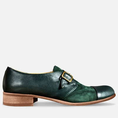 monkstrapshoesleathergreenwomen