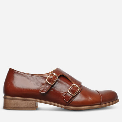 monk strap shoes women brown leather juliabo